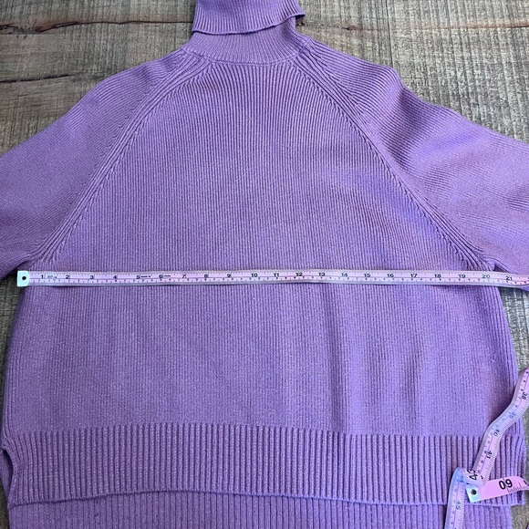 Zara Mauve Turtleneck Sweater with Tie Sleeves - Picture 8 of 10